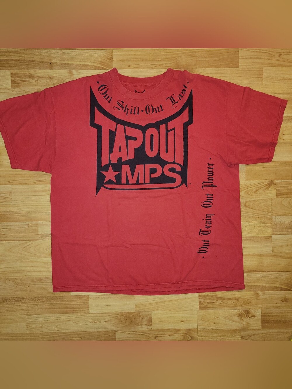 Y2K Tapout MPS Red Graphic T-Shirt MMA Fighting, XXL 2XL